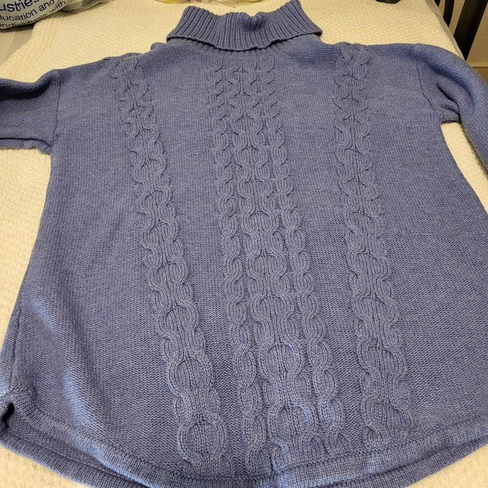 LL Bean Cable Knit Turtleneck Sweater